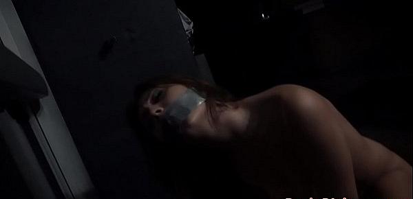  Gagged teen roughfucked by a crazy stranger
